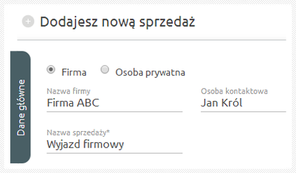 Dodawanie nowej sprzedaży w Livespace