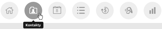 Zakładka kontakty w LiveSpace CRM