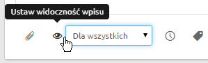 Widoczność wpisu w LiveSpace CRM