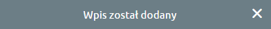 Wpis dodany w LiveSpace CRM