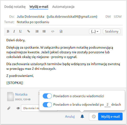 wyslanie-wiadomosci-po-spotkaniu-w-crm