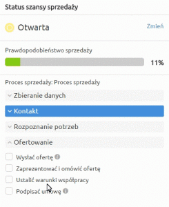 Status szansy sprzedaży