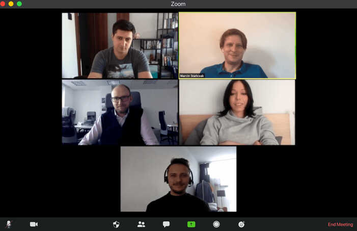 An example of a meeting in Zoom 