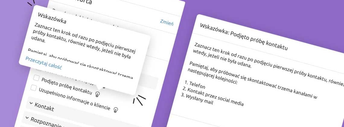 wskazówki sprzedażowe wewnątrz crm