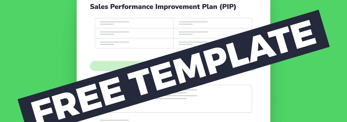 sales performance improvement plan; free template to use