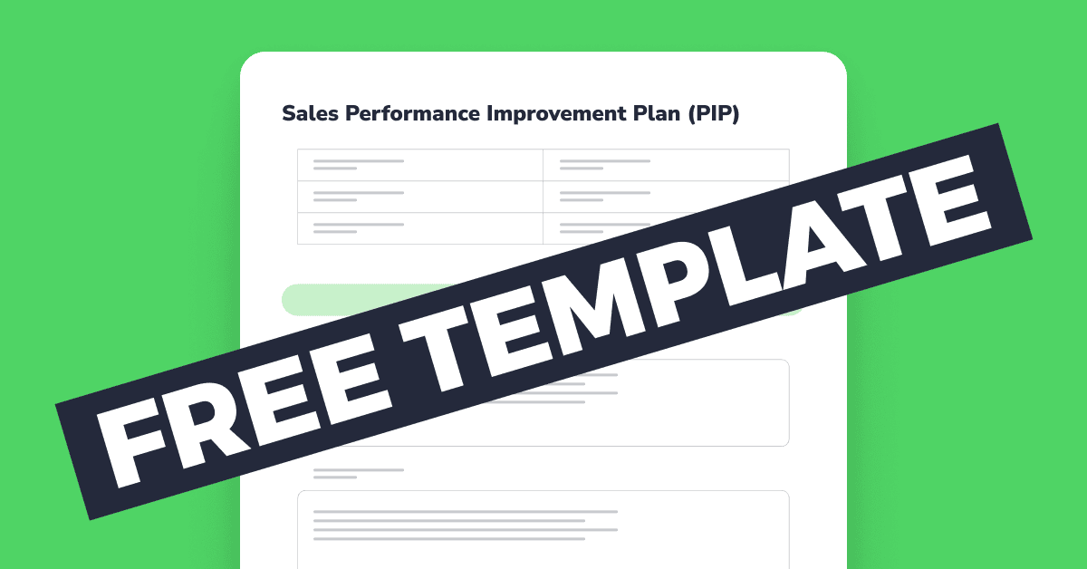 sales performance improvement plan; free template to use