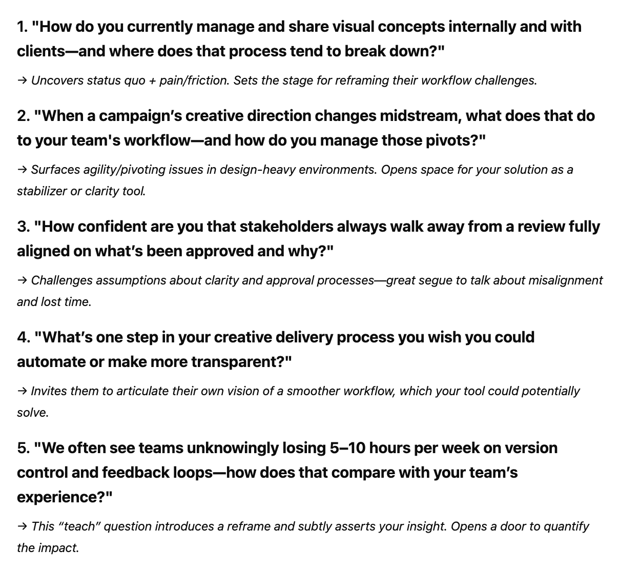 ChatGPT for sales; Challenger-based questions for discovery calls