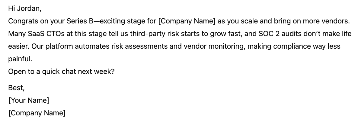 ChatGPT prompts for sales; cold email ideas from ChatGPT