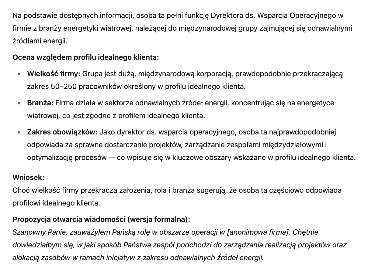 Jak używać ChatGPT w sprzedaży; przykład walidacji ICP