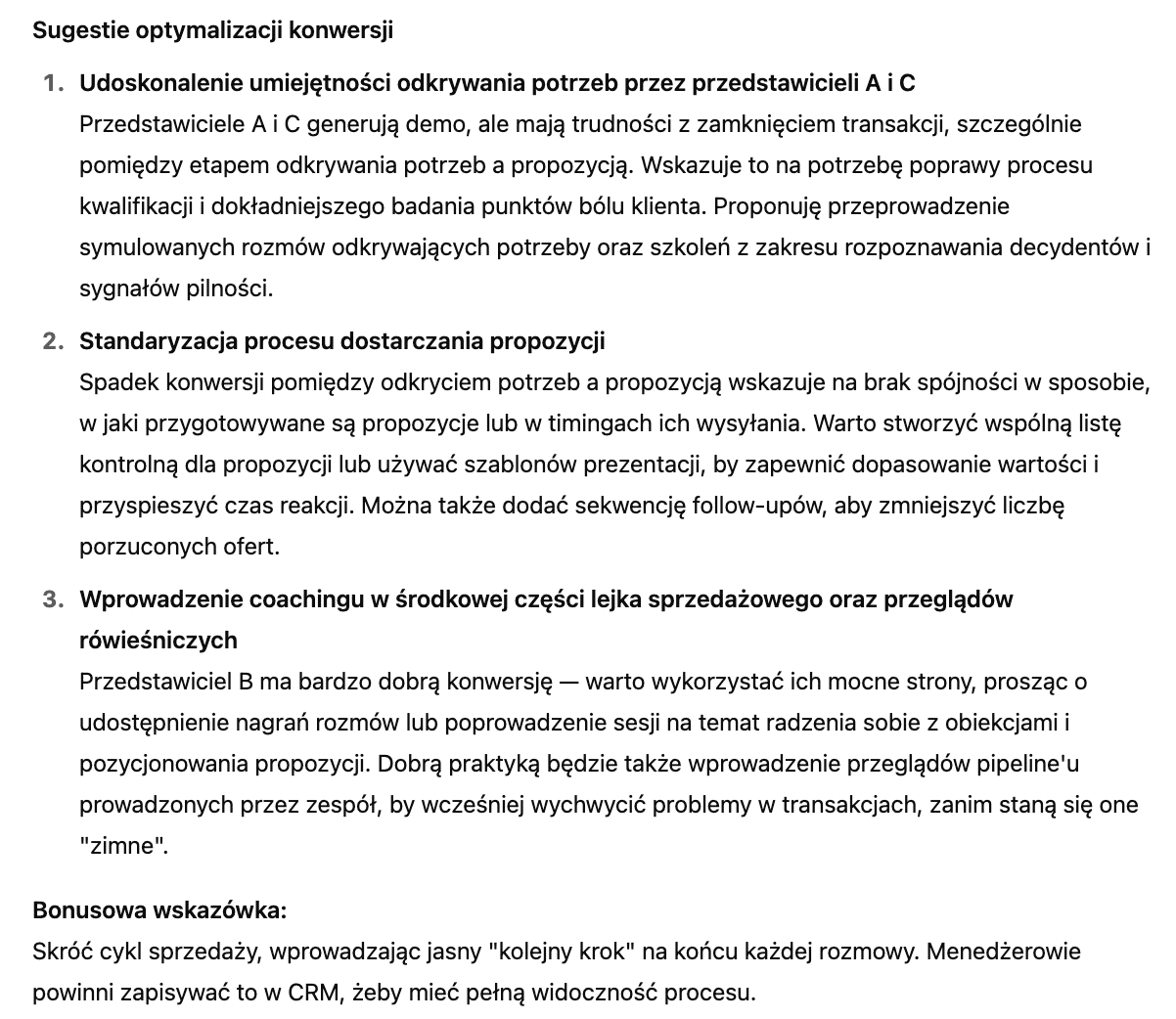 ChatGPT w sprzedaży; przykład użycia ChatGPT jako handlowiec