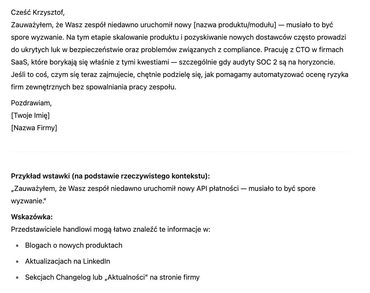 ChatGPT w sprzedaży; wykorzystanie w mailach