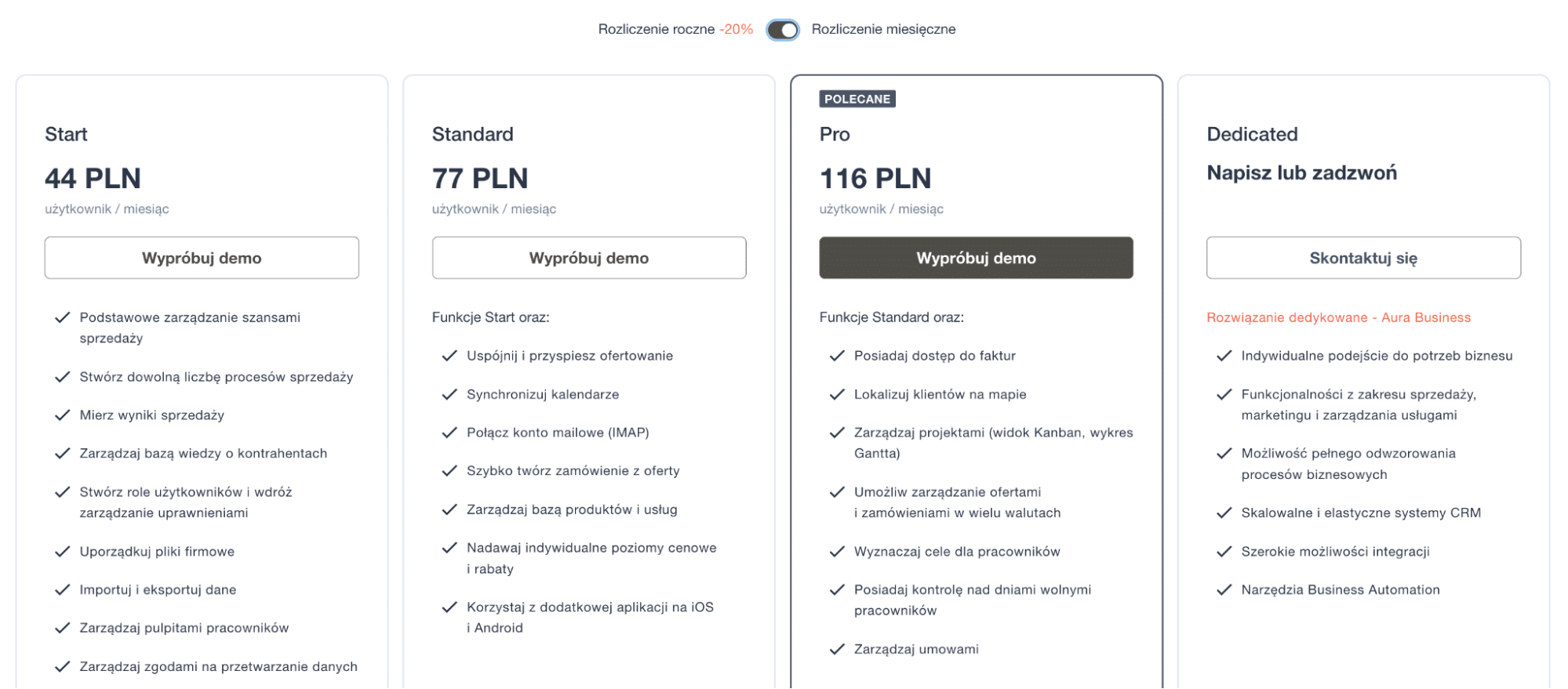 polski CRM ranking; porównanie Synergius CRM do innych polskich systemów CRM
