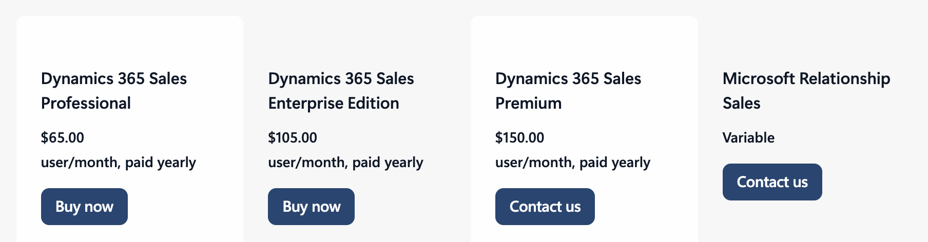 Cennik CRM dla przedstawicieli handlowych. Microsoft Dynamics 365